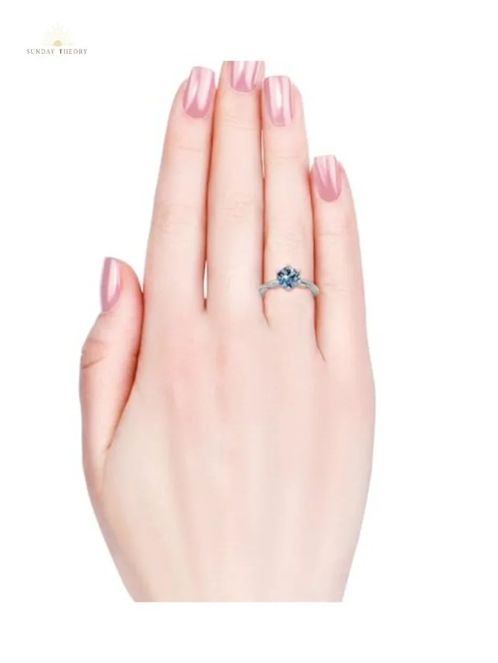Sterling Silver Alexandrite Ring June Birthstone Oval Kite Pear Round Halo